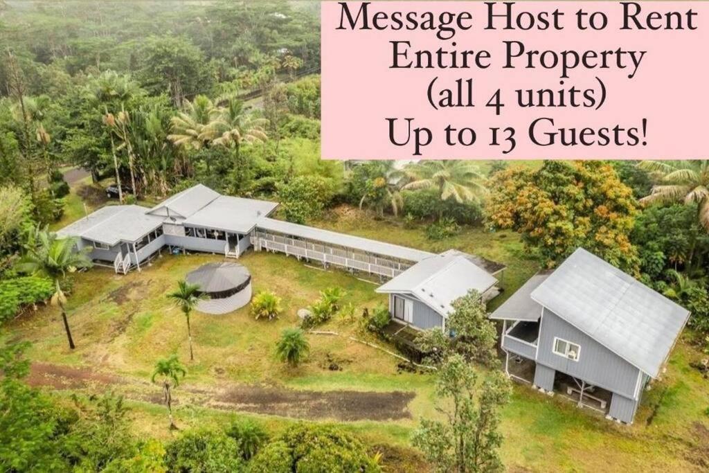 Monstera Bungalow, Spacious, King Bed, Big Kitchen Keaau Exterior photo